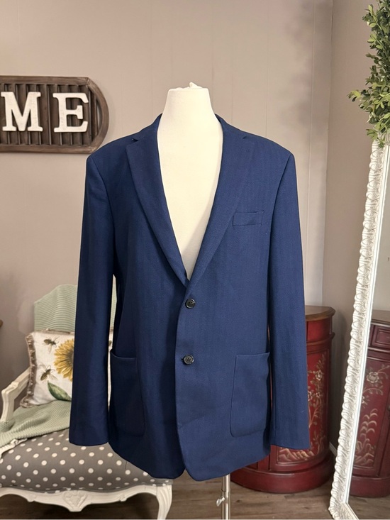 Lauren Ralph Lauren Other - Lauren Ralph Lauren Men’s 46L Navy Herringbone Stretch Sport Coat Blazer